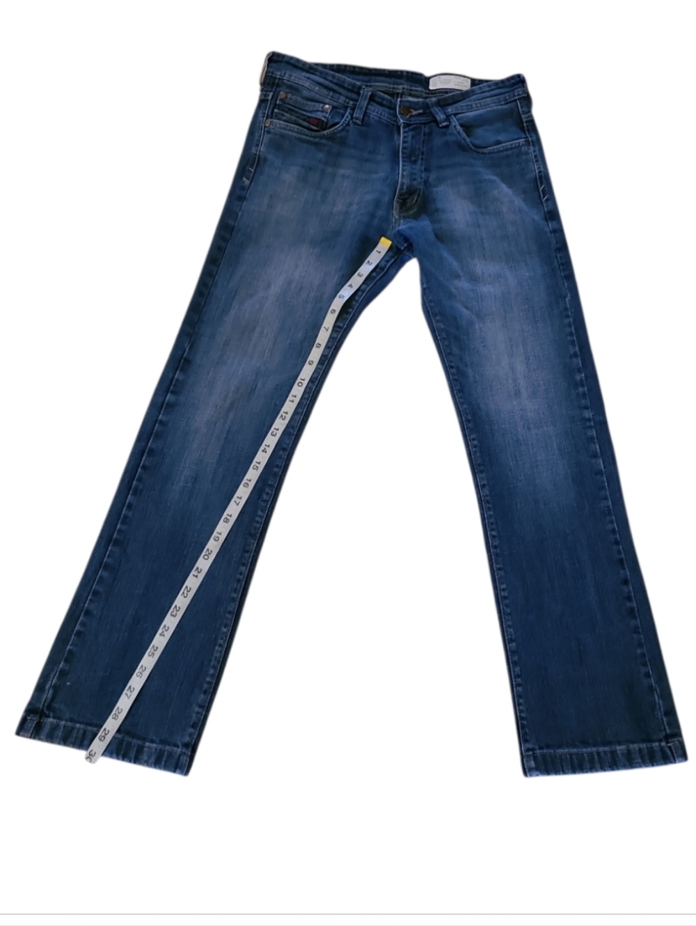 Diesel Co D-Strukt Slim Straight Leg Jeans Medium Dark Wash Fade Made In Italy - Picture 15 of 16